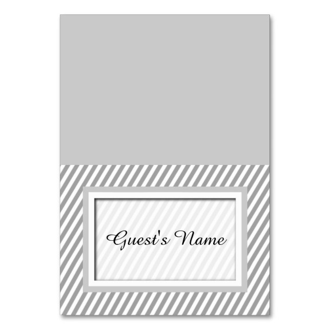 Anpassbare Platzkarten für graue Stricknamen Tischnummer (Vorderseite)