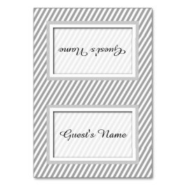 Anpassbare Platzkarten für graue Stricknamen Tischnummer