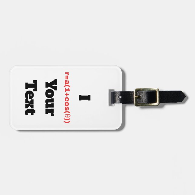 Anpassbare Polargleichung (I Herz) Gepäckanhänger (Vorderseite horizontal)