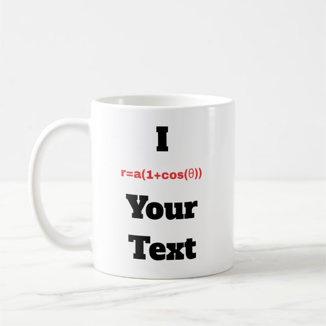 Anpassbare Polargleichung (I Herz) Kaffeetasse (Links)