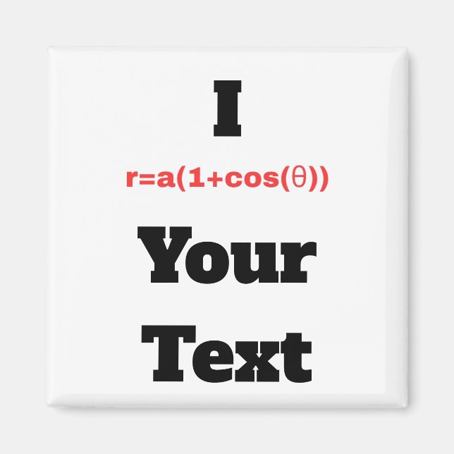 Anpassbare Polargleichung (I Herz) Magnet (Vorne)