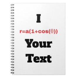Anpassbare Polargleichung (I Herz) Notizblock