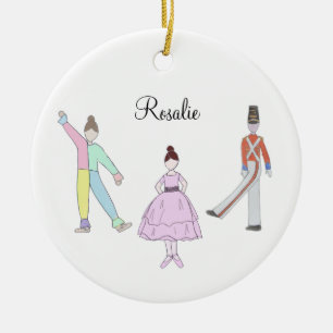 Anpassbare Polichinelle/Soldat/Party-Girl Keramik Ornament