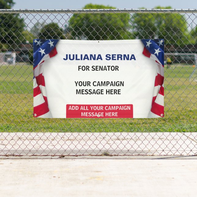 Anpassbare politische Kampagne unter amerikanische Banner (Insitu)