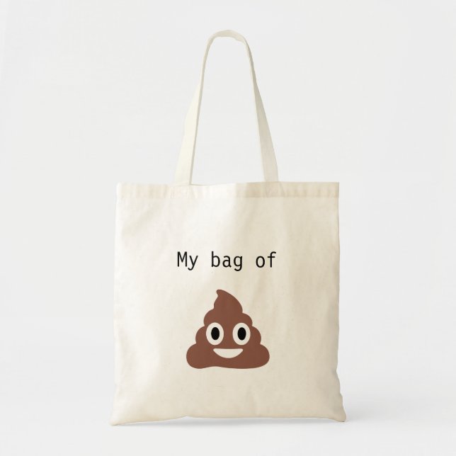 Anpassbare Poo Emoji-Tasche Tragetasche (Vorne)