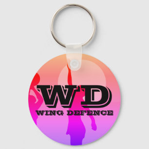 Anpassbare Position des Netball-Players Schlüsselanhänger