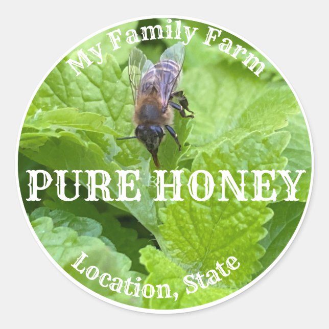 Anpassbare Produktkennzeichnung Runder Aufkleber (Vorderseite)