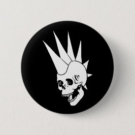 Anpassbare Punk-Skull-Version 2 Button