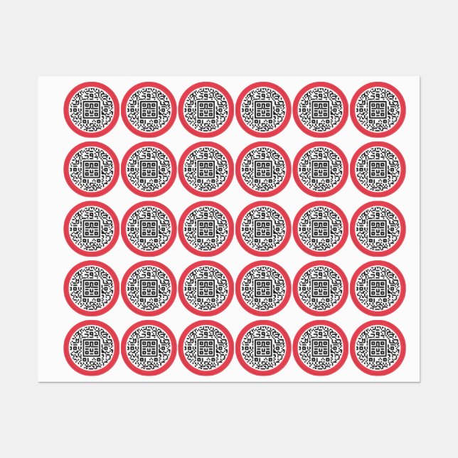 Anpassbare QR-Code-Sticker für Händler" Etiketten (Blatt)