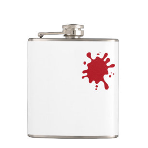 Anpassbare Red Splash Flasche 6 oz Flachmann