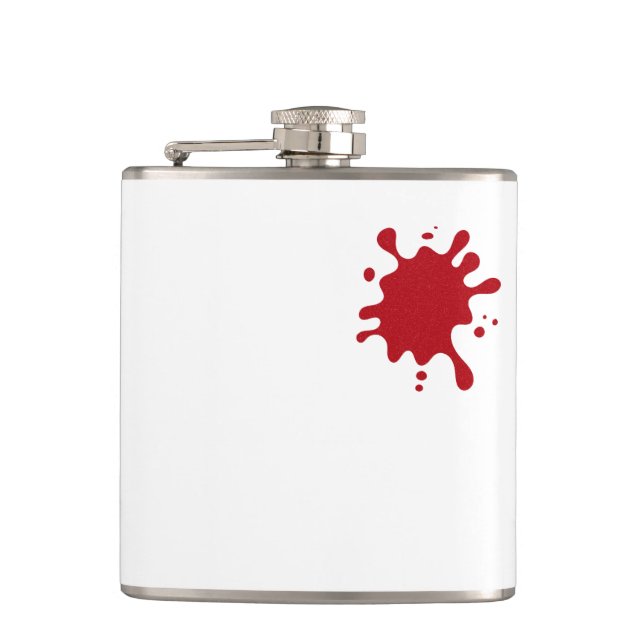 Anpassbare Red Splash Flasche 6 oz Flachmann (Vorderseite)