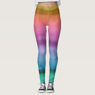 Anpassbare Regenbogen-Streifen-Leggings Leggings