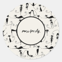 Anpassbare, reine Katzenaufkleber