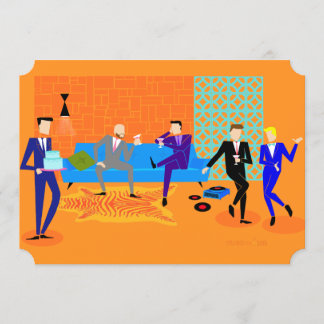 Anpassbare Retro-Gay-Party Einladungen