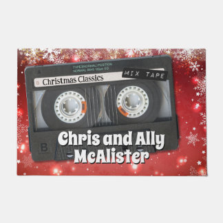 Anpassbare Retro-Kassettenband Weihnachtskassette Fußmatte