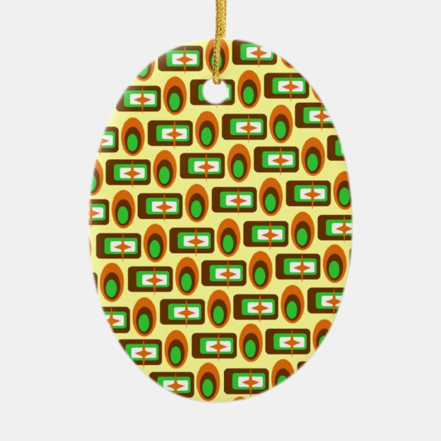 Anpassbare Retroformen Keramik Ornament (Vorne)