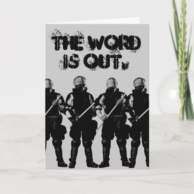 Anpassbare Riot-Polizist-Karte Karte (Vorderseite)