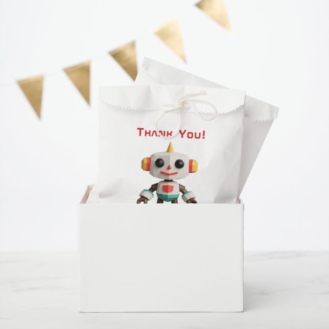 Anpassbare Roboter-Kinder Geschenktütchen (Party)