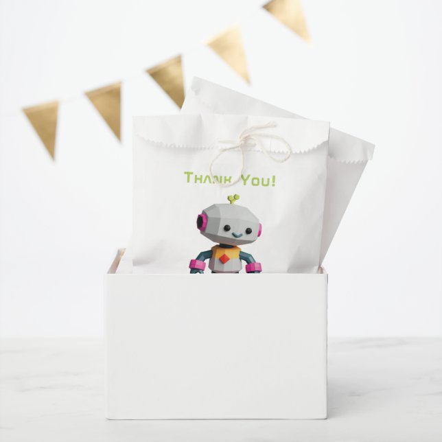 Anpassbare Roboter-Kinder Geschenktütchen (Party)