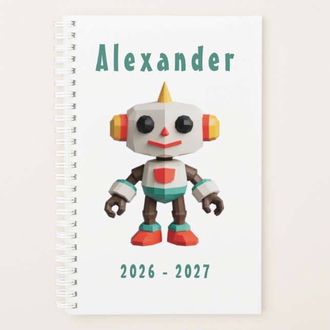 Anpassbare Roboter-Kinder Planer (Vorderseite)
