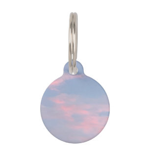 Anpassbare rosa Wolken Haustiermarke