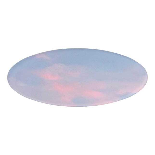 Anpassbare rosa Wolken Namenschild (Vorderseite)