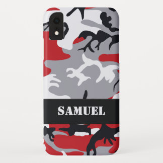 Anpassbare Rote Camouflage Case-Mate iPhone Hülle
