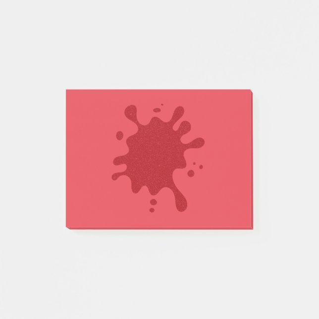 Anpassbare rote Sprenkel-Post-it-Notizen Post-it Klebezettel (Vorderseite)