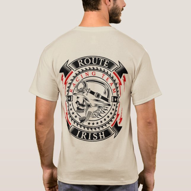 Anpassbare "ROUTE IRISH RACING TEAM 2" T-Shirt (Rückseite)