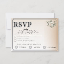 Anpassbare RSVP-Karte | Verfolgen Sie die Teilnahm RSVP Karte