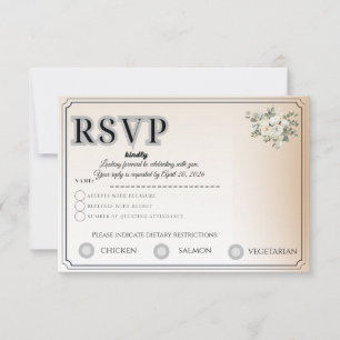 Anpassbare RSVP-Karte   Verfolgung der Gästeanwese RSVP Karte