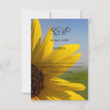 Anpassbare RSVP-Karten für Hochzeiten von Sonnenbl