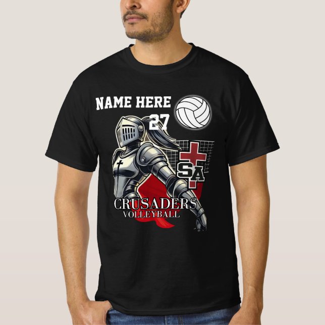 Anpassbare SABC Volleyball T-Shirt (Vorderseite)