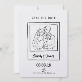 Anpassbare Save-the-Date-Karten Braut Bräutigam Save The Date