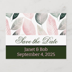 Anpassbare Save the Date Postkartenpinke Ankündigungspostkarte