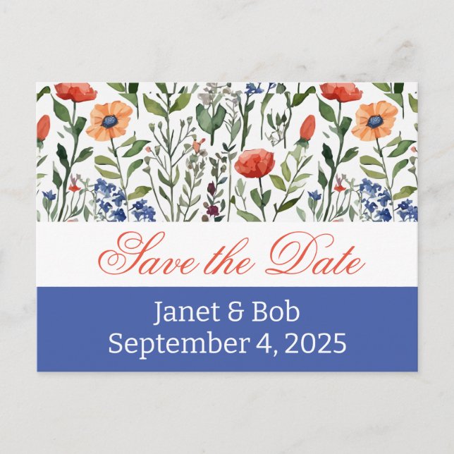 Anpassbare Save the Date Postkartenpinke Ankündigungspostkarte (Vorderseite)