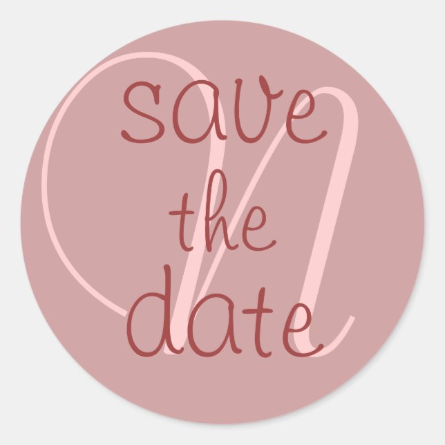 Anpassbare Save the Date Stickers (Vorderseite)
