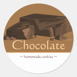 Anpassbare Schokoladenkleber Runder Aufkleber