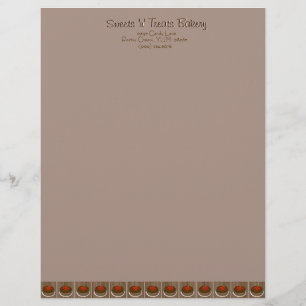 Anpassbare Schokoladenkuchen-BäckereiLetterhead Briefbogen