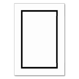 Anpassbare Schwarz/Weiß-Blank-Tischnummer Tischnummer