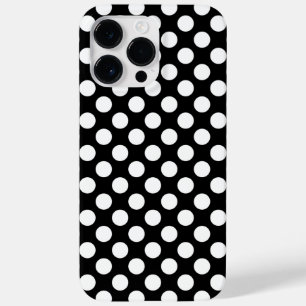 Anpassbare Schwarz-weiße Polka-Punkte Case-Mate iPhone Hülle