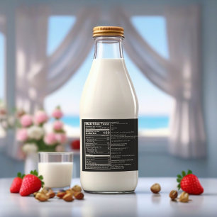Anpassbare schwarze FDA-konforme Milchnahrungsmitt Alkoholflaschenetikett