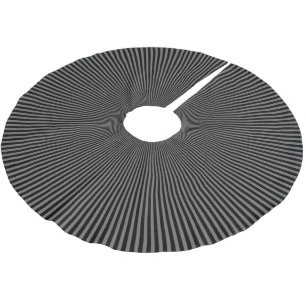 Anpassbare schwarze/graue rotierende Streifen Polyester Weihnachtsbaumdecke