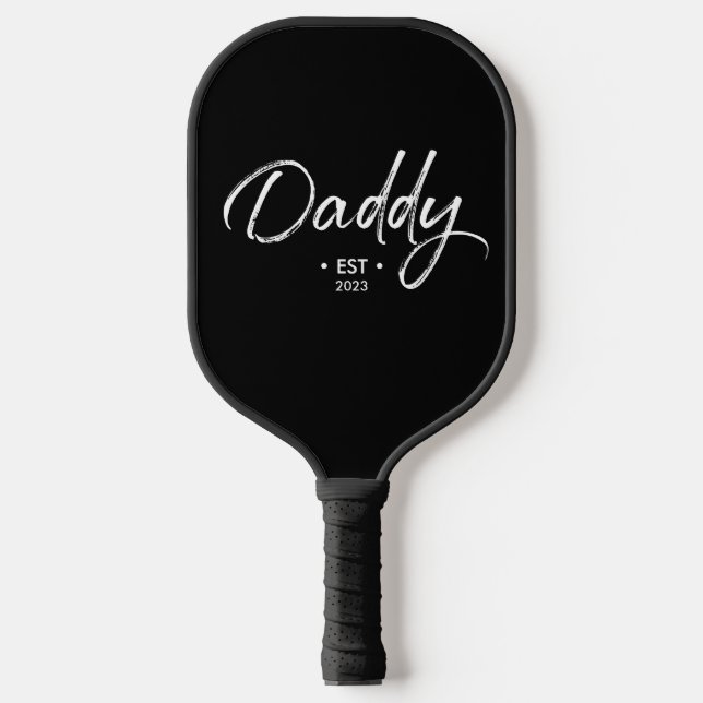 Anpassbare Script Daddy Etabliertes Jahr Pickleball Schläger (Vorderseite)