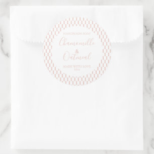 Anpassbare Seifenbeschriftungsmuster Moderne Runder Aufkleber