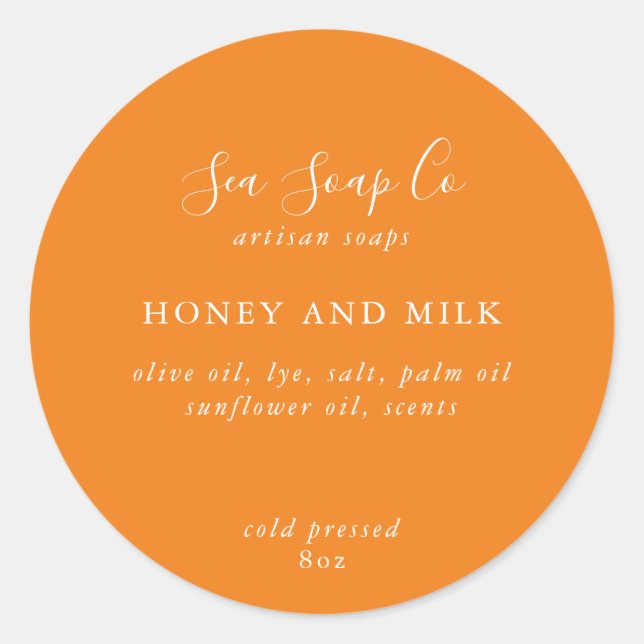 Anpassbare Seifenkleber Runder Aufkleber (Vorderseite)