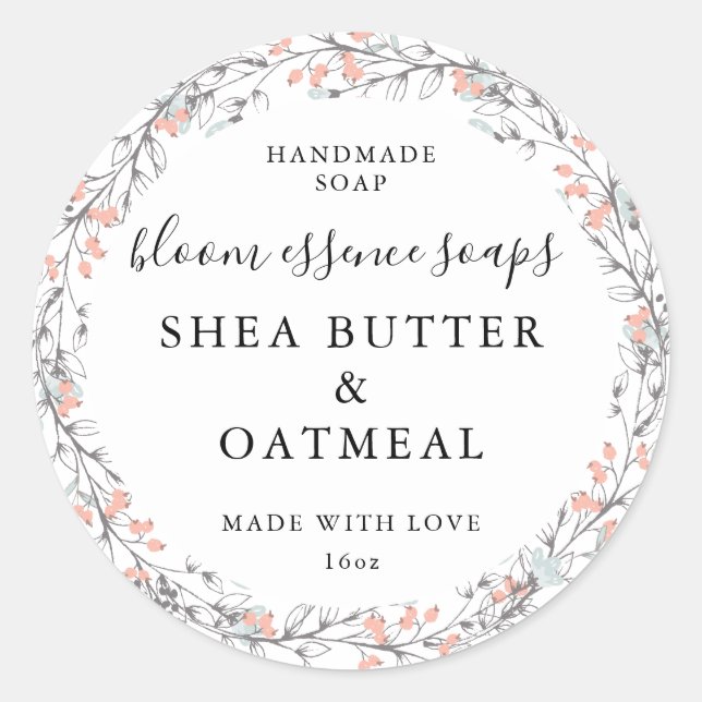 Anpassbare Seifenkleber Runder Aufkleber (Vorderseite)