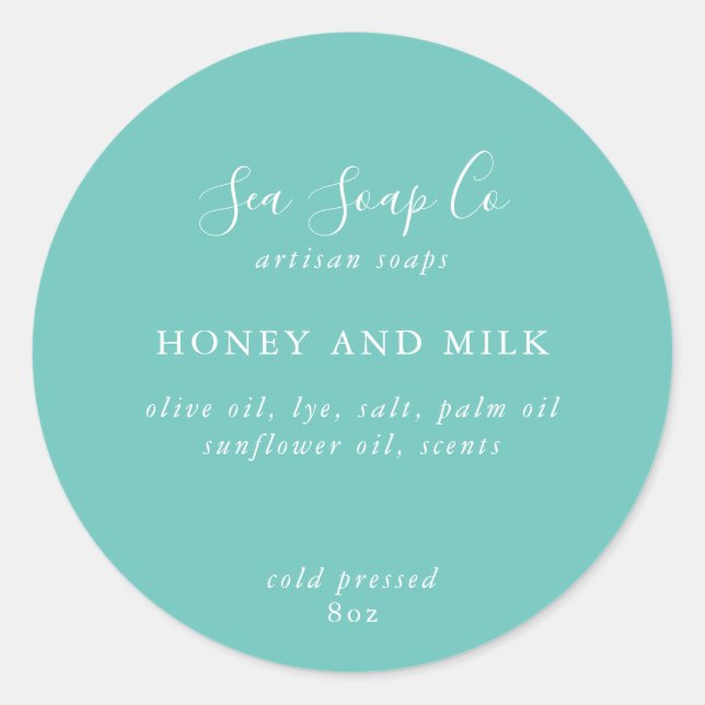 Anpassbare Seifenkleber Runder Aufkleber (Vorderseite)