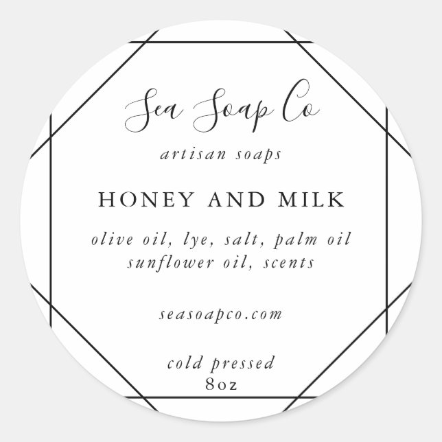 Anpassbare Seifenkleber Runder Aufkleber (Vorderseite)