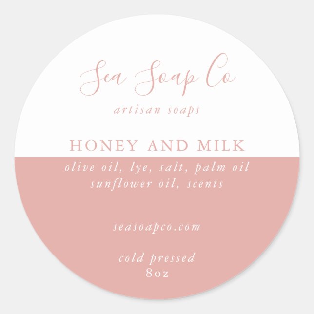 Anpassbare Seifenkleber Runder Aufkleber (Vorderseite)